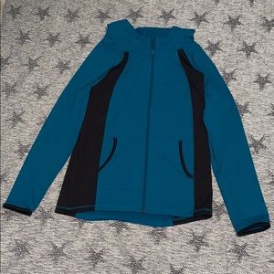 Dark Teal and Black Zip-up